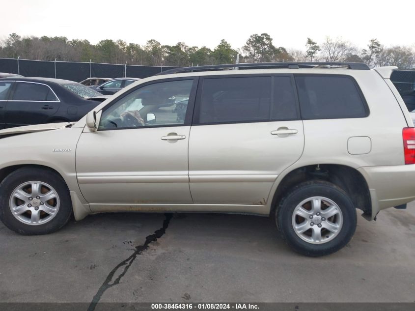 2003 Toyota Highlander Limited VIN: JTEGF21A130095958 Lot: 38454316