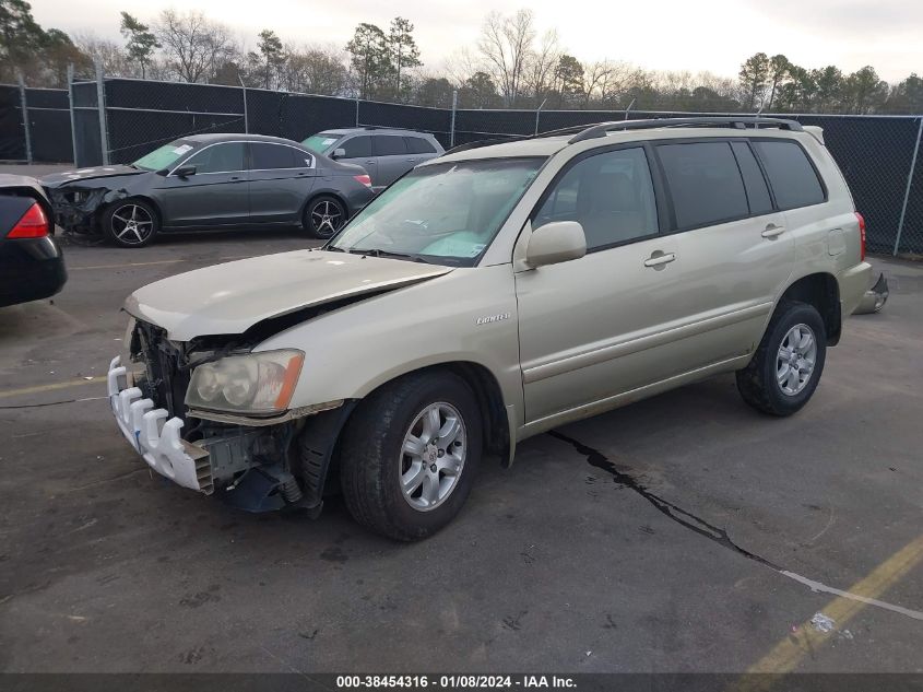 2003 Toyota Highlander Limited VIN: JTEGF21A130095958 Lot: 38454316