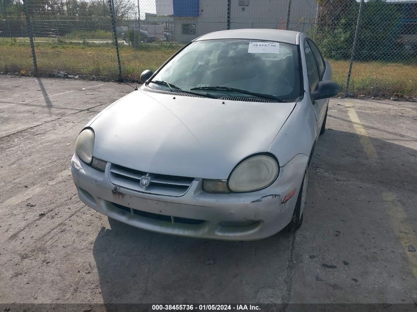 2002 Dodge Neon Se VIN: 1B3AS46C12D640822 Lot: 38455736