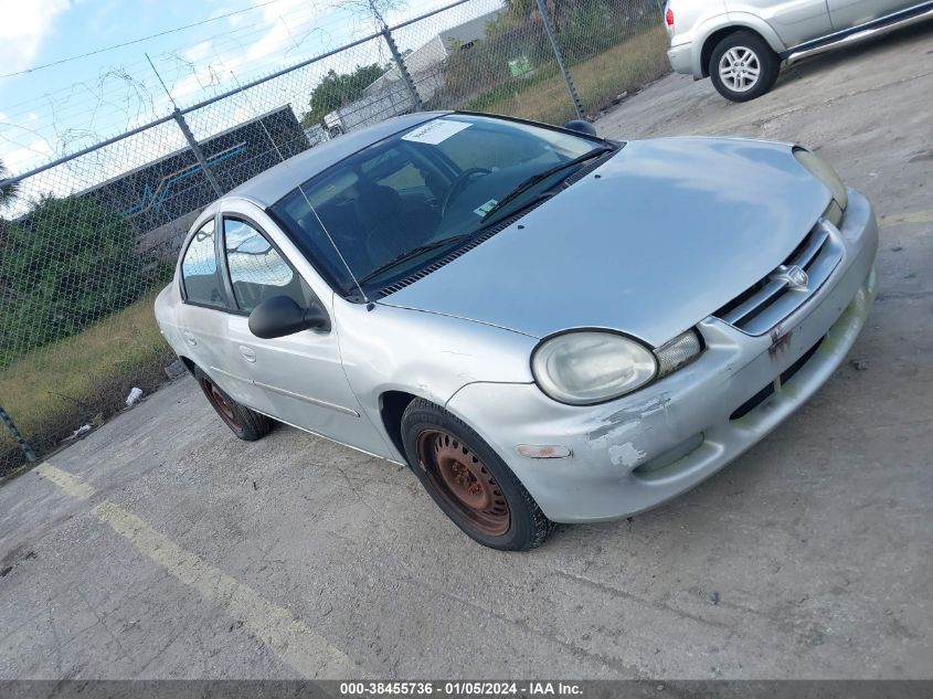 2002 Dodge Neon Se VIN: 1B3AS46C12D640822 Lot: 38455736