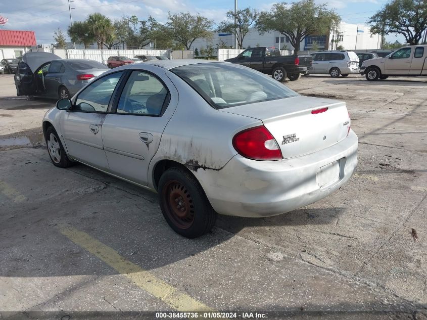 2002 Dodge Neon Se VIN: 1B3AS46C12D640822 Lot: 38455736