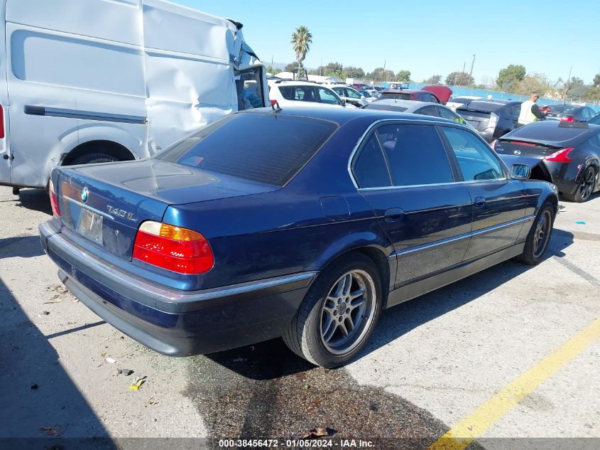 2000 BMW 740Il VIN: WBAGH8346YDP07660 Lot: 38456472