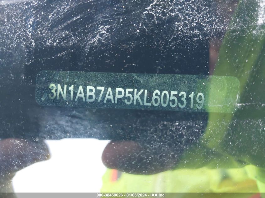 3N1AB7AP5KL605319 2019 Nissan Sentra Sv
