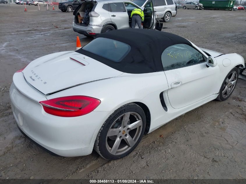 2015 Porsche Boxster VIN: WP0CA2A8XFS120296 Lot: 38458113