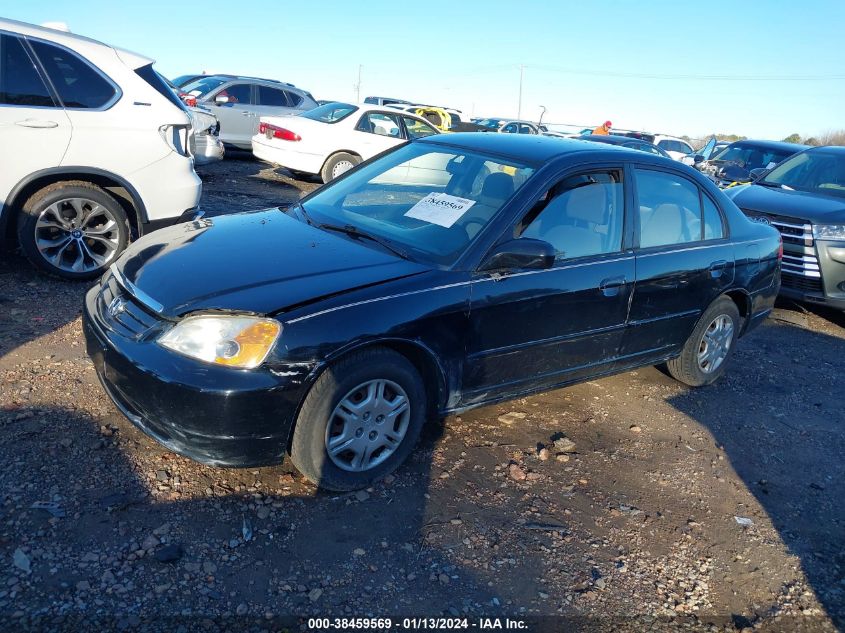 2002 Honda Civic Lx VIN: 1HGES16502L027176 Lot: 40901827