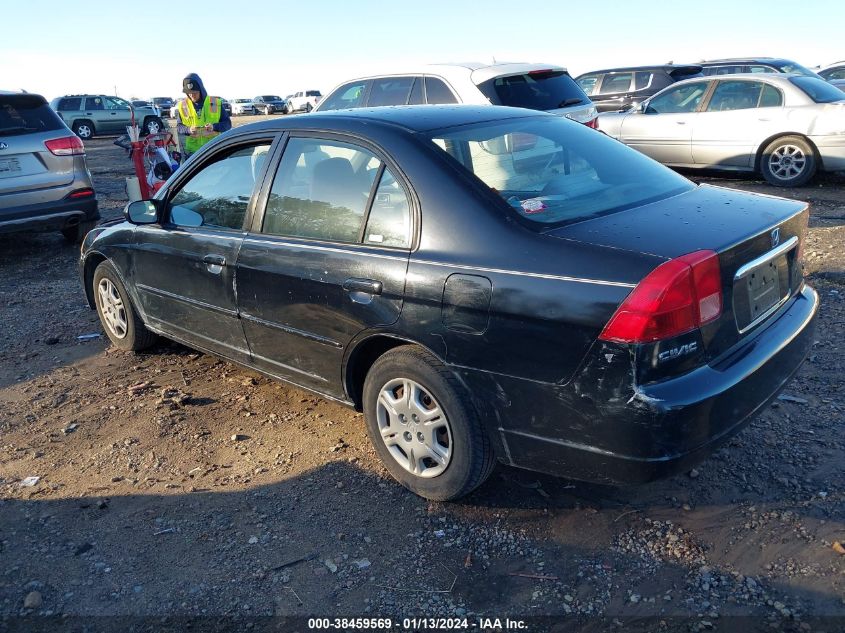 2002 Honda Civic Lx VIN: 1HGES16502L027176 Lot: 40901827