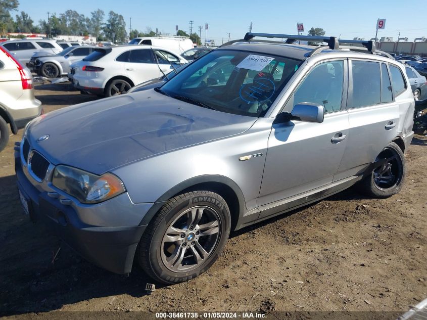 2005 BMW X3 3.0I VIN: WBXPA93425WD18906 Lot: 38461738