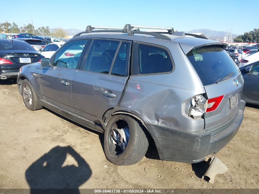 2005 BMW X3 3.0I VIN: WBXPA93425WD18906 Lot: 38461738