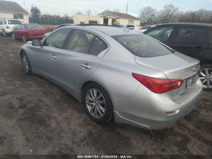 2014 Infiniti Q50 Premium VIN: JN1BV7ARXEM697227 Lot: 38461783