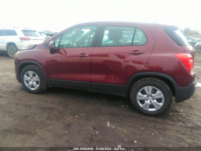 3GNCJKSB0GL228170 2016 Chevrolet Trax 1Ls