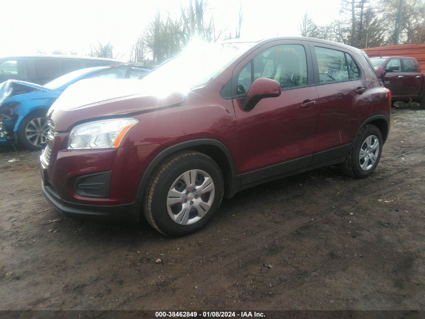 2016 Chevrolet Trax 1Ls VIN: 3GNCJKSB0GL228170 Lot: 38462849