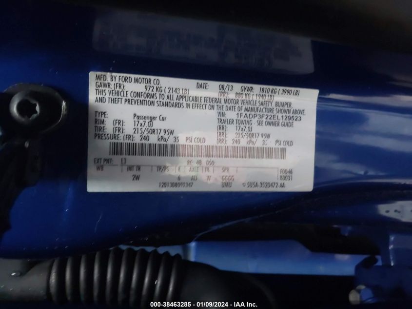 1FADP3F22EL129523 2014 Ford Focus Se