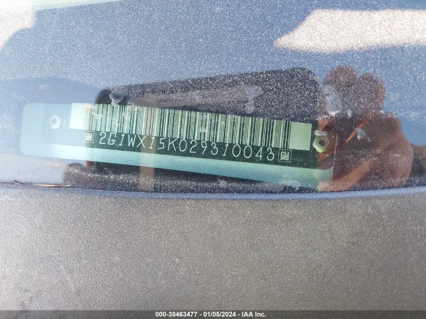 2002 Chevrolet Monte Carlo Ss VIN: 2G1WX15K029310043 Lot: 38463477