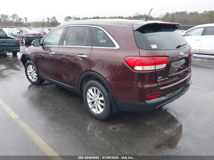 2016 Kia Sorento 2.4L Lx VIN: 5XYPG4A39GG178682 Lot: 38464952