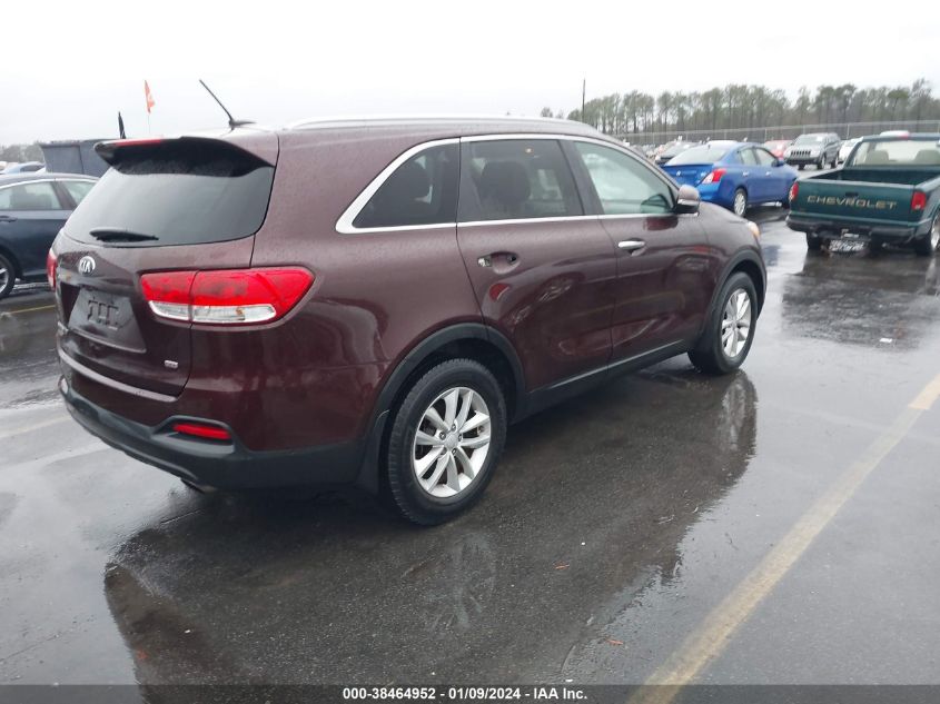 2016 Kia Sorento 2.4L Lx VIN: 5XYPG4A39GG178682 Lot: 38464952