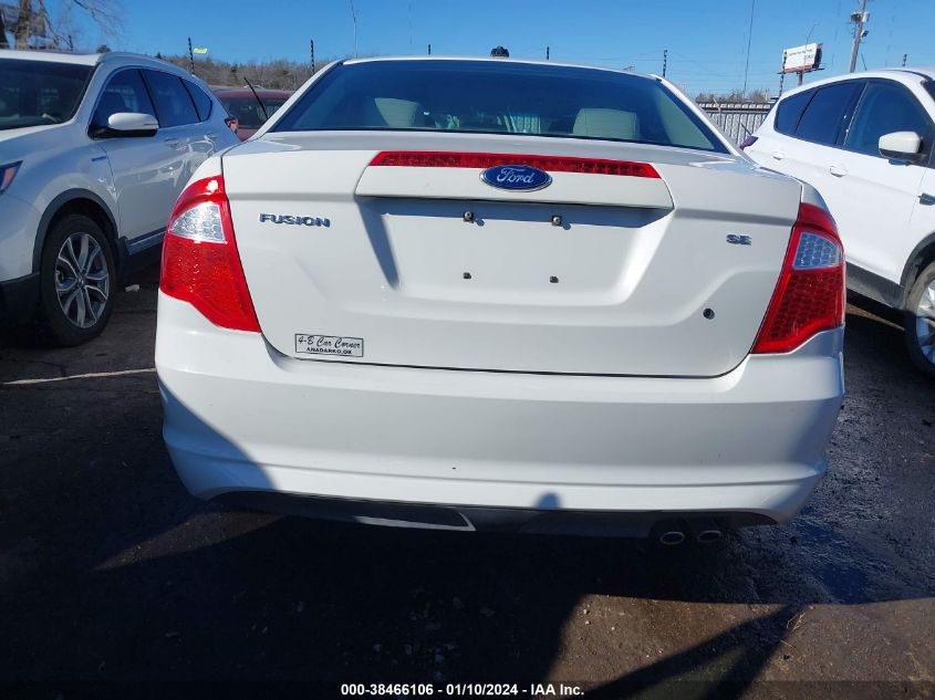 2012 Ford Fusion Se VIN: 3FAHP0HA0CR124968 Lot: 38466106