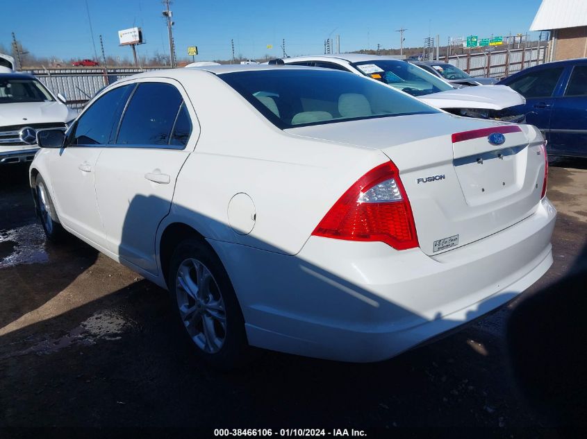 2012 Ford Fusion Se VIN: 3FAHP0HA0CR124968 Lot: 38466106