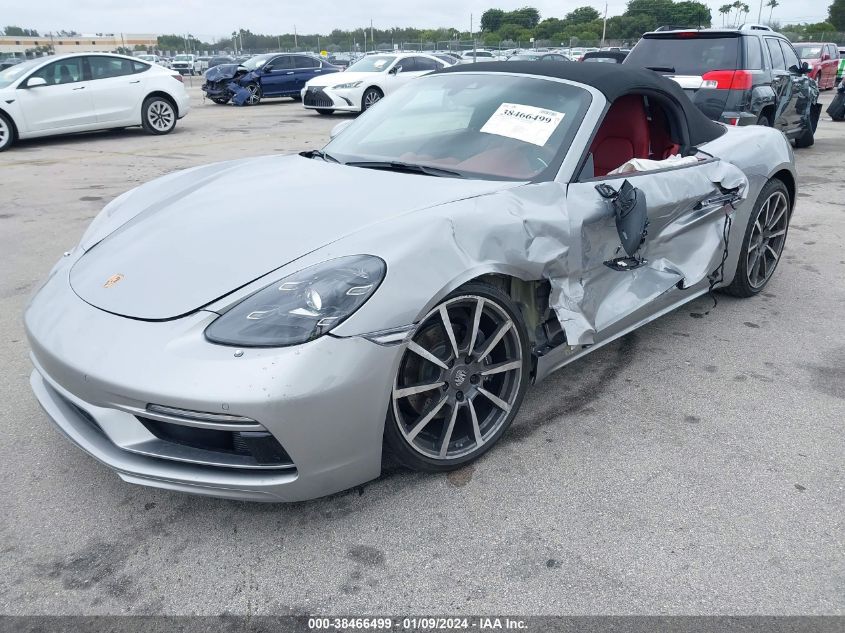 2022 Porsche 718 Boxster T VIN: WP0CA2A8XNS205623 Lot: 38466499