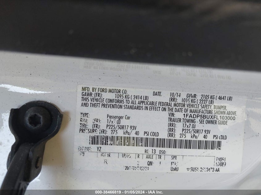 1FADP5BUXFL103000 2015 Ford C-Max Hybrid Sel