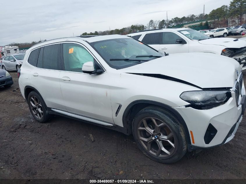 2022 BMW X3 xDrive30I VIN: 5UX53DP05N9M55065 Lot: 38469057