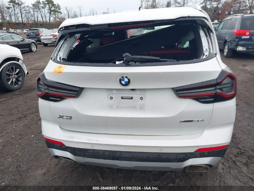 2022 BMW X3 xDrive30I VIN: 5UX53DP05N9M55065 Lot: 38469057