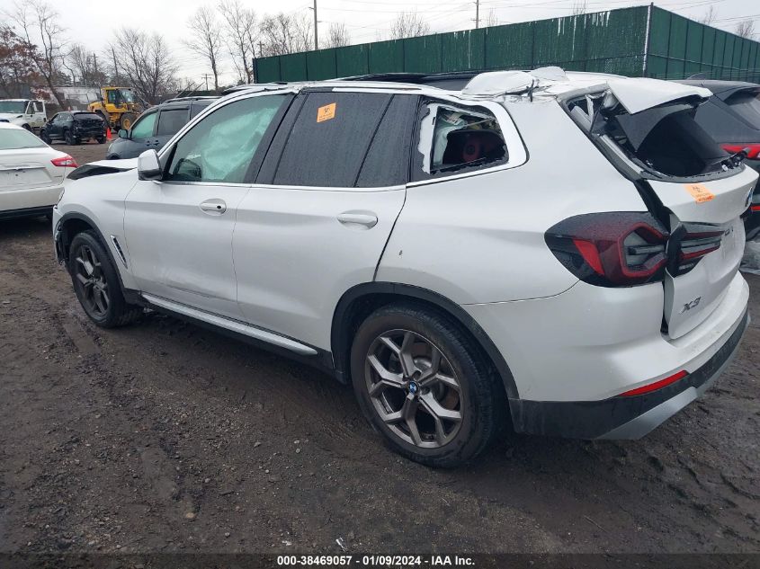 2022 BMW X3 xDrive30I VIN: 5UX53DP05N9M55065 Lot: 38469057