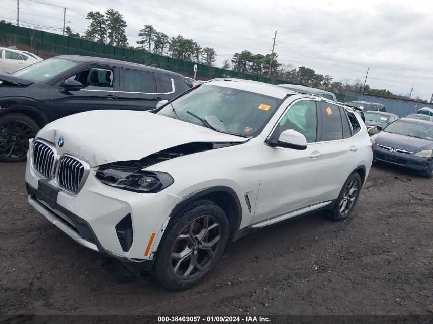 2022 BMW X3 xDrive30I VIN: 5UX53DP05N9M55065 Lot: 38469057