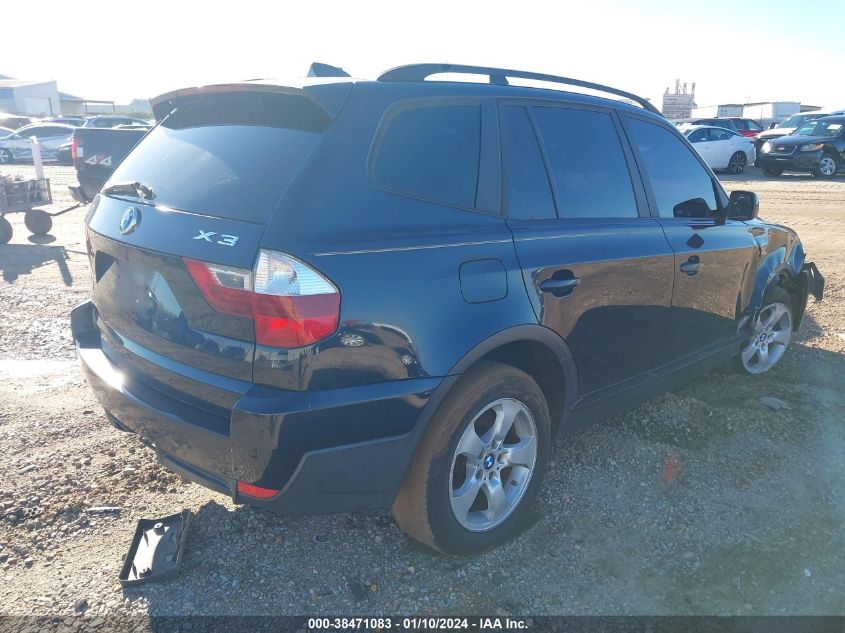 2007 BMW X3 3.0Si VIN: WBXPC93427WF18259 Lot: 38471083