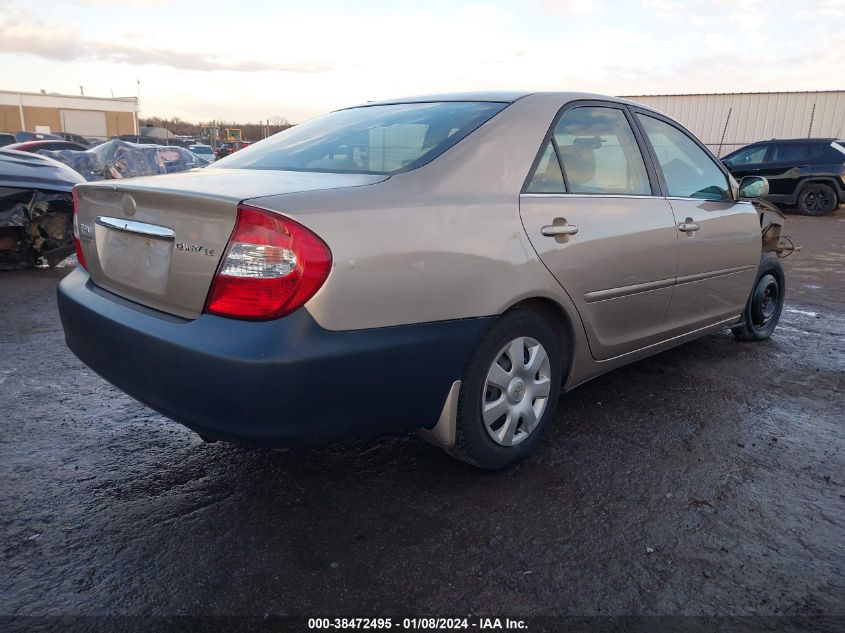 2003 Toyota Camry Le VIN: JTDBE32K130234324 Lot: 38472495