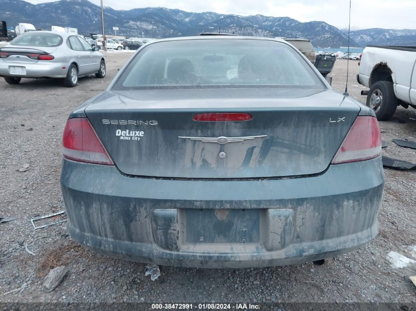 2004 Chrysler Sebring Lx VIN: 1C3EL46T84N188866 Lot: 38472991