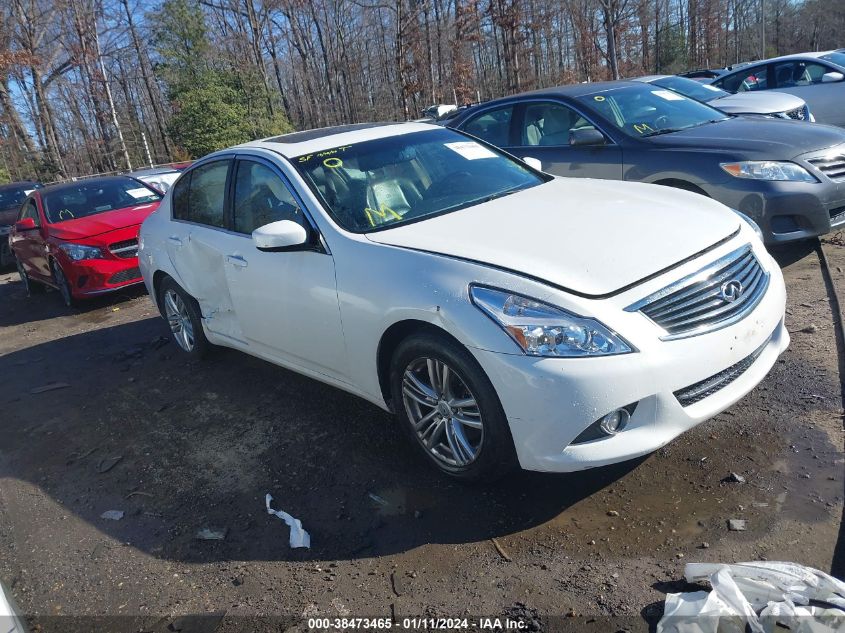 2013 Infiniti G37X VIN: JN1CV6AR4DM750968 Lot: 38473465