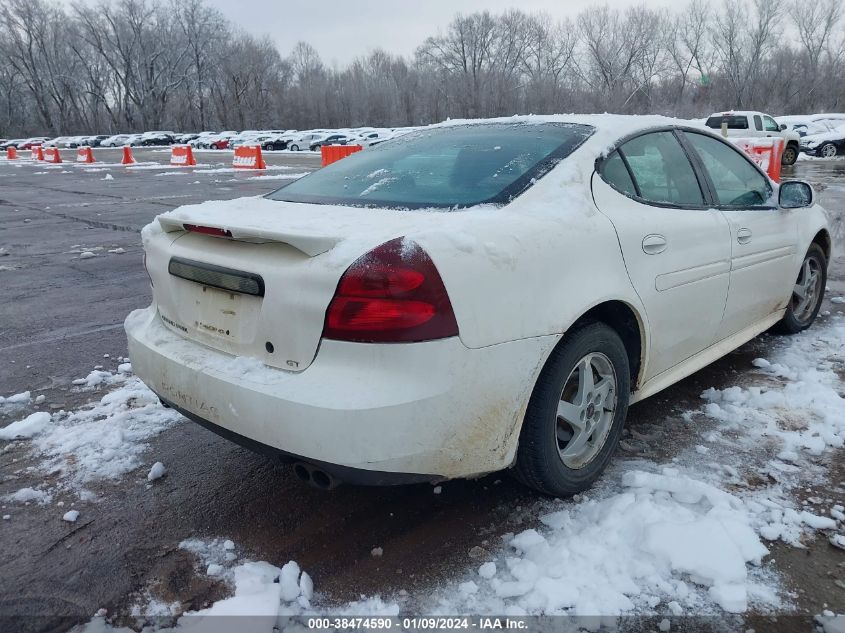 2004 Pontiac Grand Prix Gt1 VIN: 2G2WP522041277750 Lot: 38474590