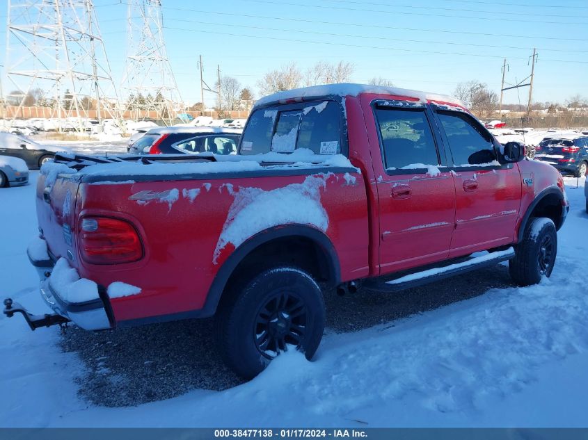 2001 Ford F-150 Supercrew King Ranch/Lariat/Xlt VIN: 1FTRW08L91KA12111 Lot: 38477138