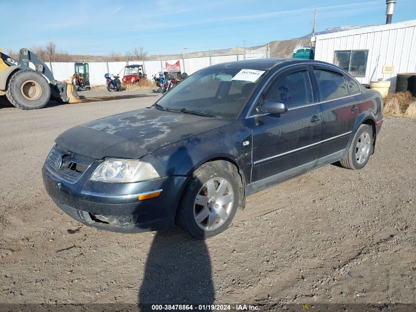 2002 Volkswagen Passat Glx VIN: WVWTH63B62P355156 Lot: 38478864