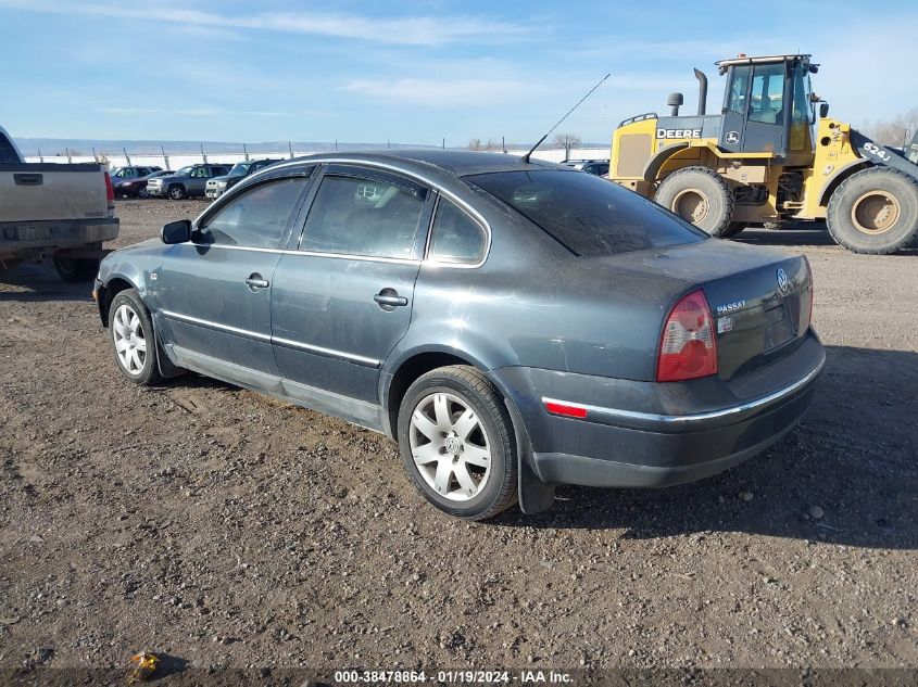 2002 Volkswagen Passat Glx VIN: WVWTH63B62P355156 Lot: 38478864