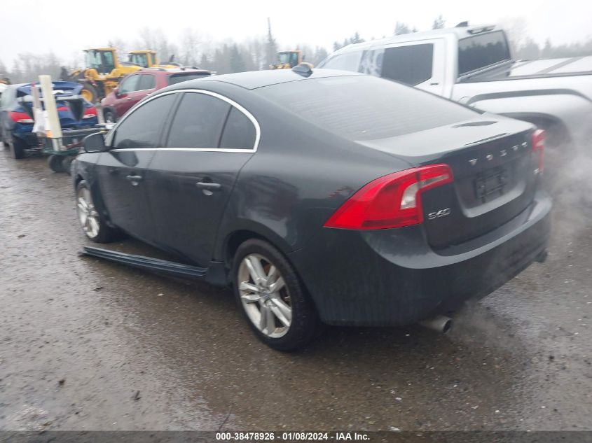 2013 Volvo S60 T5/T5 Platinum/T5 Premier/T5 Premier Plus VIN: YV1612FS6D2187597 Lot: 38478926