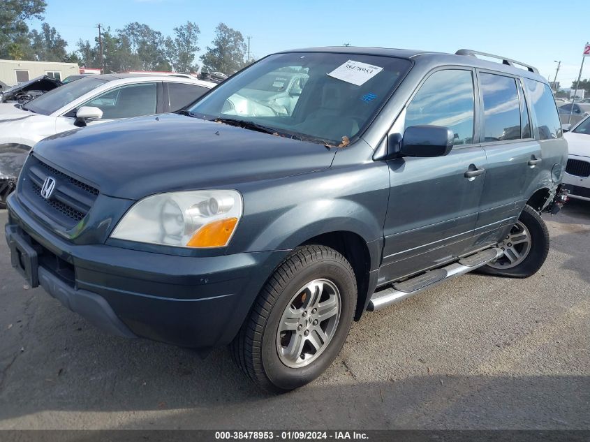 2005 Honda Pilot Ex-L VIN: 2HKYF18555H501189 Lot: 38478953