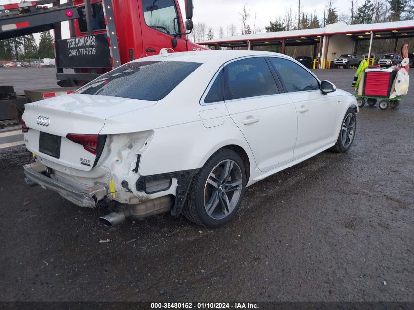 2018 Audi A4 2.0T Premium/2.0T Tech Premium VIN: WAUENAF48JN002314 Lot: 38480152