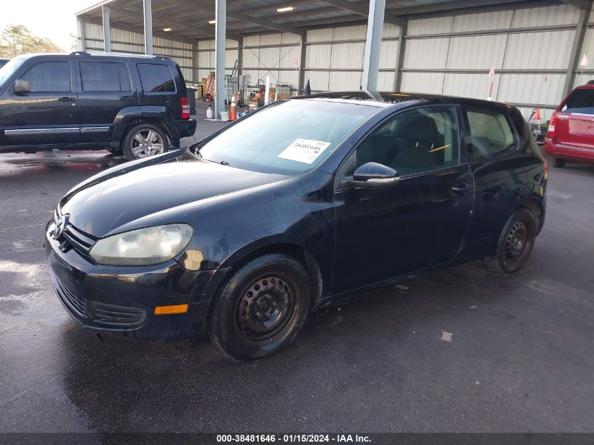2010 Volkswagen Golf 2-Door VIN: WVWBA7AJ1AW225600 Lot: 38481646