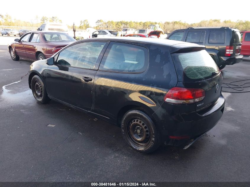 2010 Volkswagen Golf 2-Door VIN: WVWBA7AJ1AW225600 Lot: 38481646