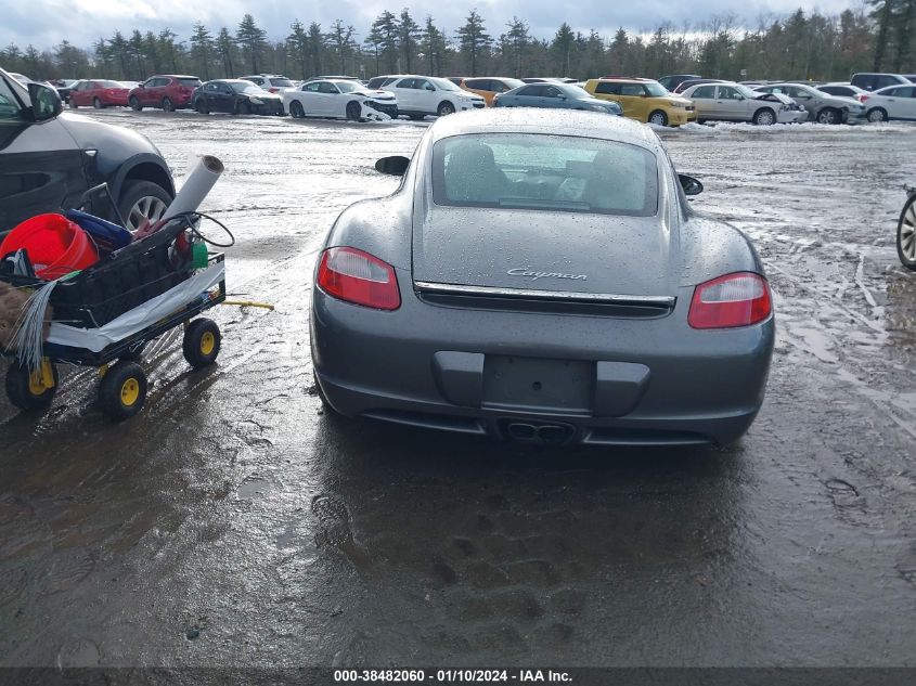 2007 Porsche Cayman VIN: WP0AA29867U763617 Lot: 38482060