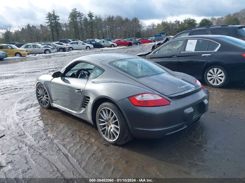 2007 Porsche Cayman VIN: WP0AA29867U763617 Lot: 38482060