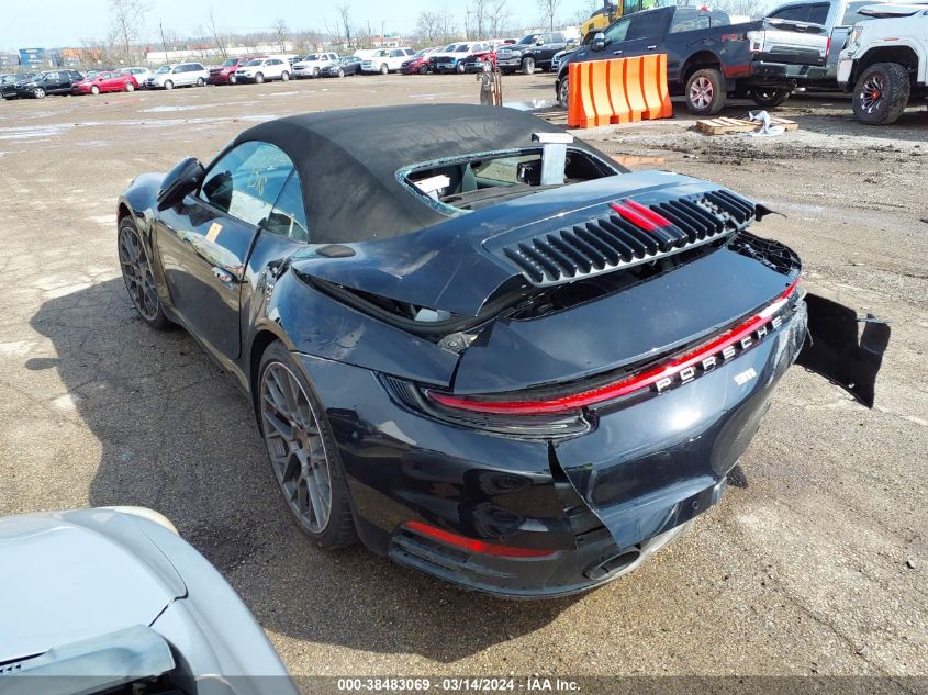 2022 Porsche 911 Carrera 4 Cabriolet/Carrera Cabriolet VIN: WP0CA2A91NS236901 Lot: 38483069