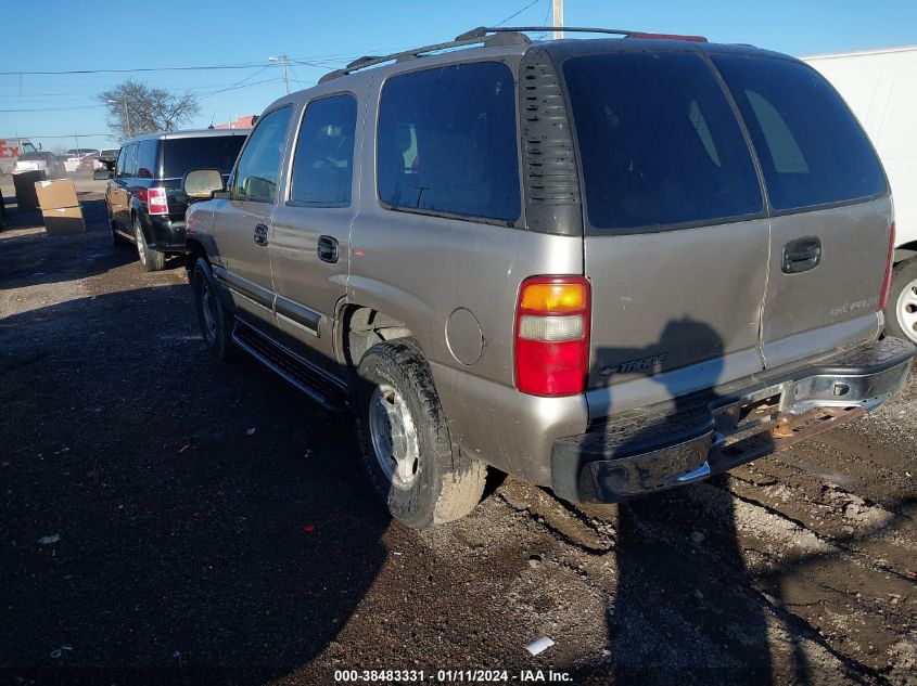 2002 Chevrolet Tahoe Ls VIN: 1GNEC13V72J262905 Lot: 38483331