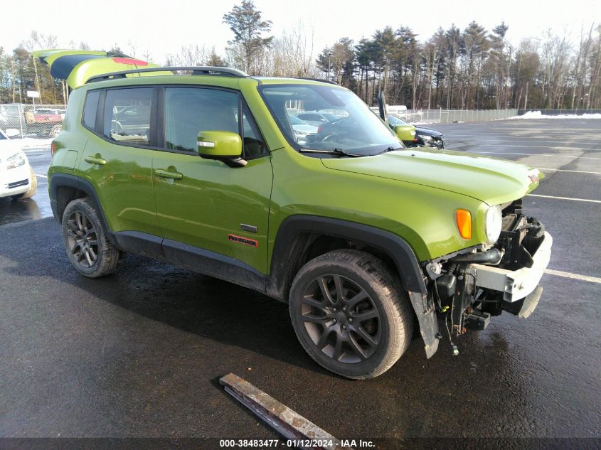 2016 Jeep Renegade 75Th Anniversary VIN: ZACCJBBT2GPC87777 Lot: 38483477