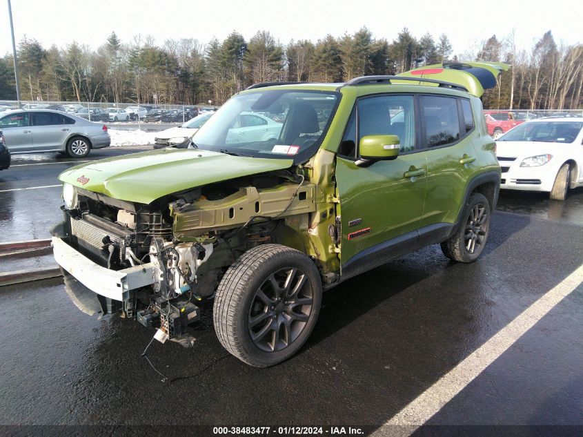 2016 Jeep Renegade 75Th Anniversary VIN: ZACCJBBT2GPC87777 Lot: 38483477