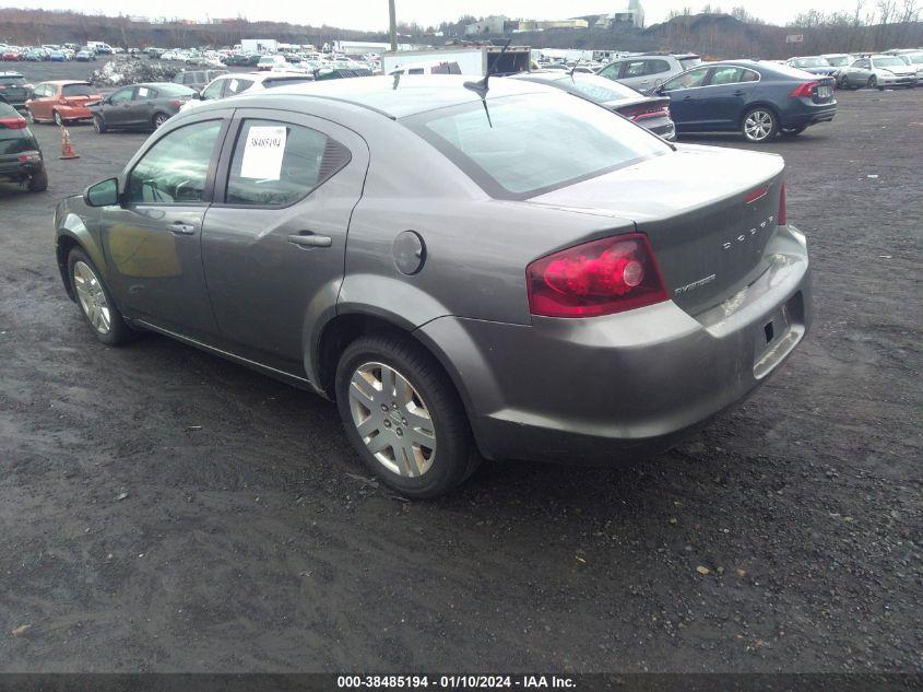 1C3CDZAB1CN272669 2012 Dodge Avenger Se