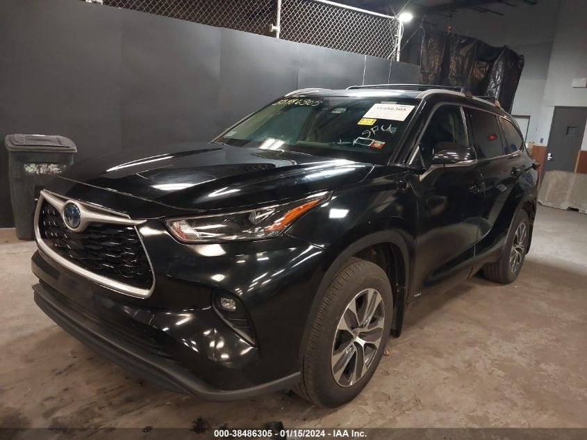 2022 Toyota Highlander Hybrid Xle VIN: 5TDGBRCH5NS538521 Lot: 38486305