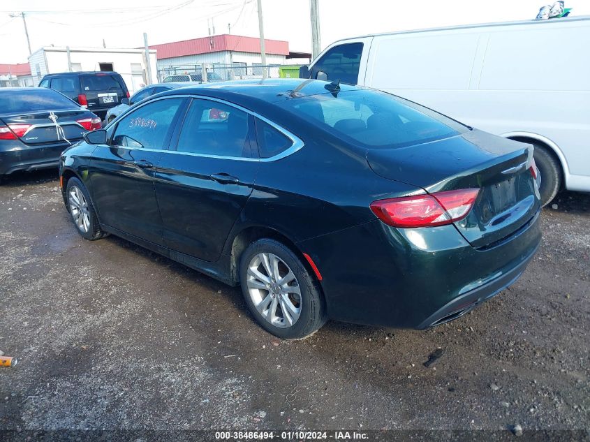 2015 Chrysler 200 Limited VIN: 1C3CCCAB5FN653249 Lot: 38486494