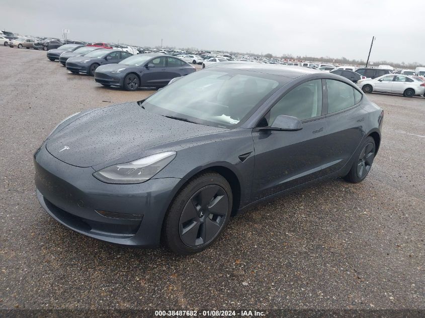 2023 Tesla Model 3 Rear-Wheel Drive VIN: 5YJ3E1EA6PF701353 Lot: 38487682